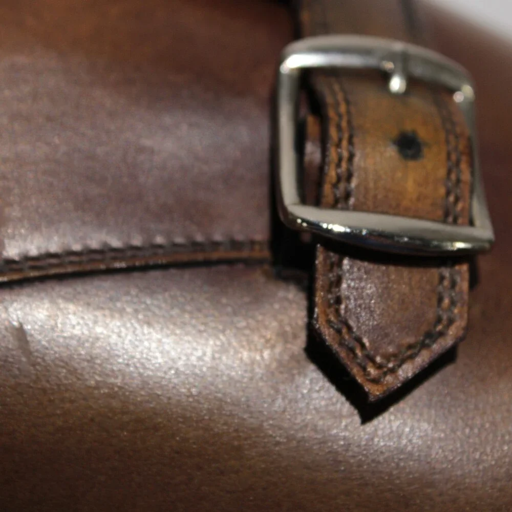 Di Bianco NWD Double Monk Strap Dress Shoes Size 10 US in Brown Leather